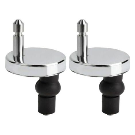 Lot de 2 fixations abattant WC – Charnières en acier inoxydable – Installation rapide – Compatible avec tous les styles de toilettes (1/5)