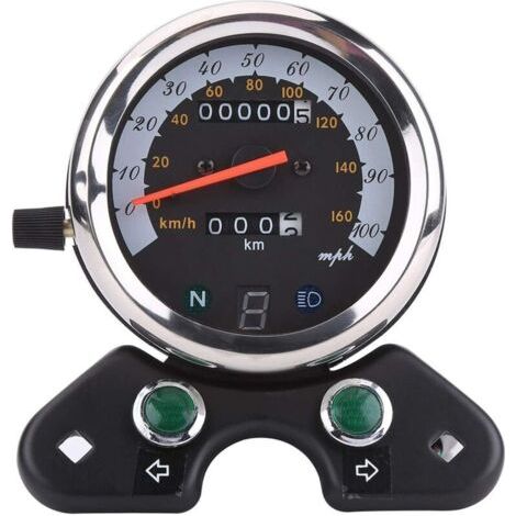 Digitaler Motorrad-Tachometer, universeller Doppel-Motorrad-Drehzahlmesser/Kilometerzähler mit digitaler Anzeige