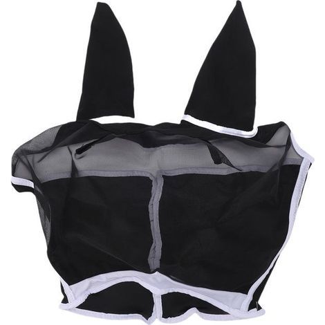 Masque anti-mouches cheval – Maille respirante M – Protection yeux, détachable, pour pâturage et entraînement