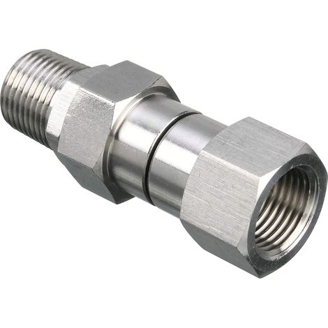 Raccord mâle pivotant à connexion rapide 3/8 pouce en acier inoxydable pour nettoyeur haute pression (1/4)