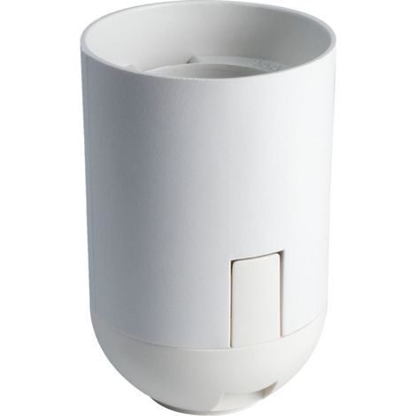 Douille lisse E27 blanche, plastique PET recyclé - Tibelec