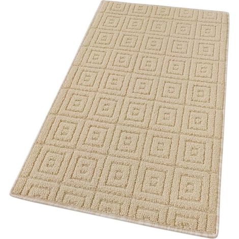 Tapis de Cuisine 3D Coureur Bordé Absorbant Antidérapant Lavable En Différentes Tailles Beige - 57x40 cm (1/4)
