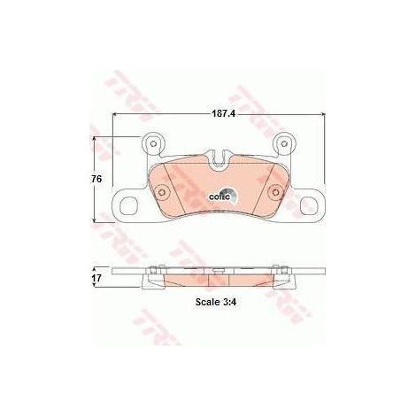Kit de plaquettes de frein, frein à disque TRW Automotive GDB1875 FIAT