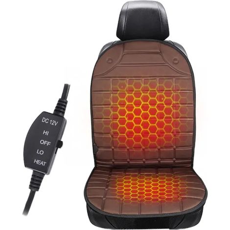 Coussin de Siège Auto, Coussin de Siège Auto Hiver, Coussin de Siège Chauffant Rapide 12 V, pour Voiture, Camion, SUV (1/5)