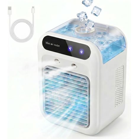 Climatiseur portable (humidificateur d'air LENFA4) Ivoire blanc (bouton contrôle)