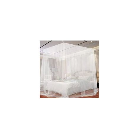 Moustiquaire Lit Extra Large 190x210x240cm, Baldaquin pour Lit Simple et Double, Protection Anti Insectes