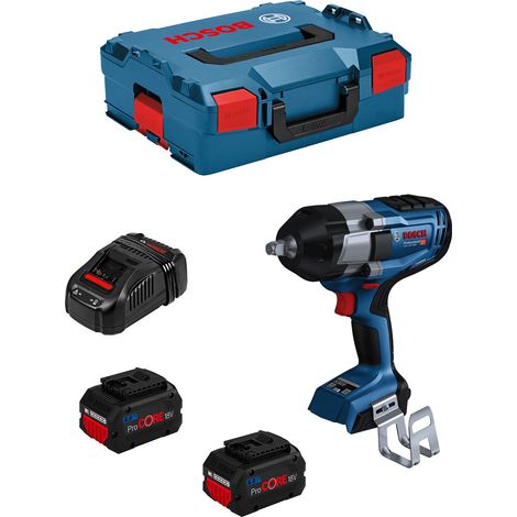 Atornillador de impacto sin escobillas 18V BOSCH 950Nm GDS 18V-1000 + 2 baterias Li-Ion 8Ah + cargador + maletin Lboxx - 06019J8302