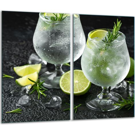 Schneidebrett aus Glas, 2 Gläser (30 x 52 cm) (1/5)