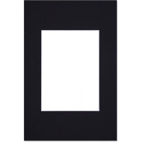 Passe partout standard noir pour cadre 24 x 30 cm - photo 15 x 20 cm (1/2)