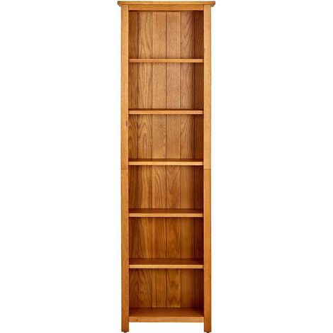 Maison Exclusive - Libreria a 6 Ripiani 52x22x180 cm in Legno Massello di Rovere (1/5)