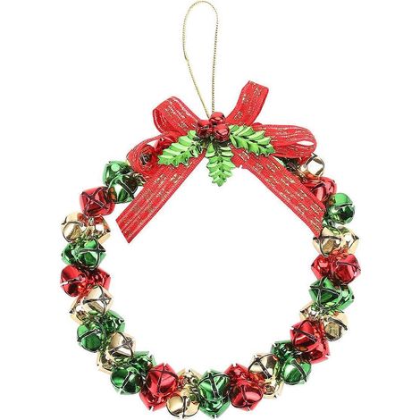 Couronne de Noël avec clochettes, magnifique pendentif à suspendre, assortiment de 3 pièces (1/5)