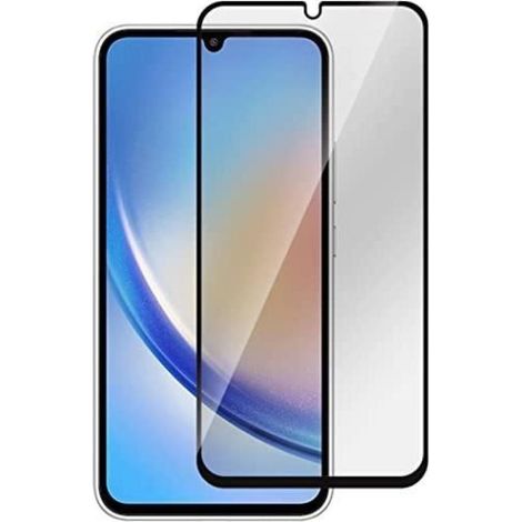 Etui - Verre Trempé - Pour Samsung Galaxy A34 - Protection Intégrale - Noir - 1 Pièce