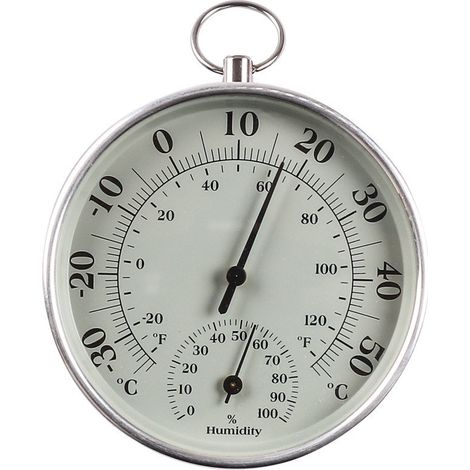 Sollbry Thermomètre d'intérieur et d'extérieur 10 cm avec thermomètre d'humidité à l'intérieur et à l'extérieur Température de l'air pour moniteur climatisation Humidity Thermomètre Gauge Indicateurs (1/5)