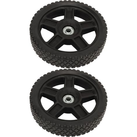 2 pièces Roues PVC 8 Pouces pour Tondeuse - Haute Adhérence et Stabilité Améliorée