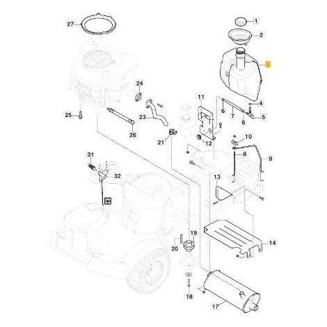 SERBATOIO BENZINA SOFFIATO PC/PCH(12 LT) ORIGINALE STIGA - 337735115/0