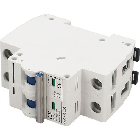 Miniatur-Gleichstrom-Leistungsschalter 500 V, 2-polig, 32 A, Überlast- und Kurzschlussschutz, 35-mm-DIN-Schiene, Solar-Photovoltaik-Schalter, kompakter PV-Leistungsschalter (1/5)