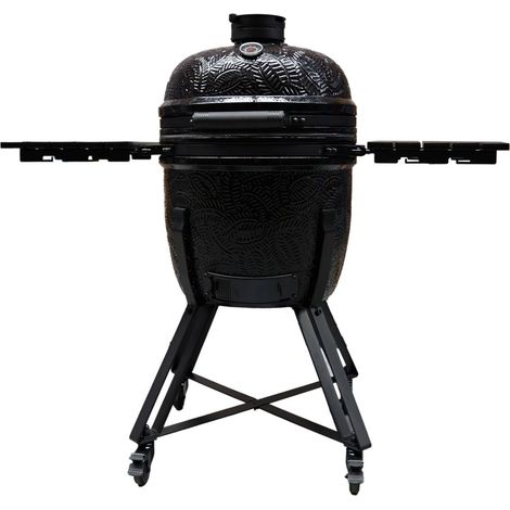 Barbecue Kamado Kamal 2.0 Large – Cuve en céramique – Hauteur 82,5 cm – Grille acier inoxydable 46 cm – Finition noir mat – Barbecook