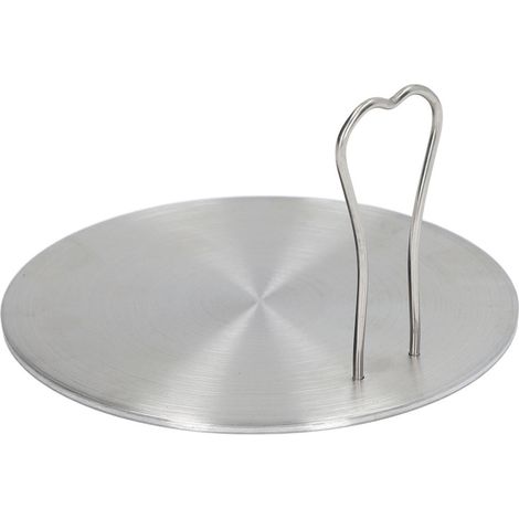 Placa de distribución de calor por inducción de acero inoxidable, compatible con placas de inducción, adaptador para cocinas domésticas, n.º 18, 17,5 cm / 6,9 pulgadas (1/5)