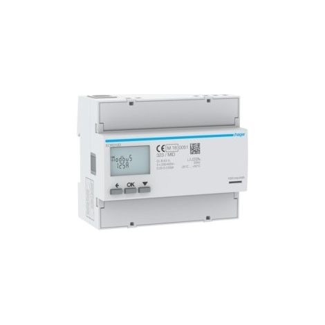 CONTADOR 3F DIRECT 125A 6M MODBUS MID HAGER ECR310D (1/2)