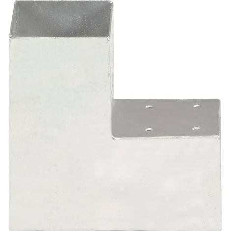 vidaXL Conector de postes en forma de L metal galvanizado 91x91 mm (1/2)