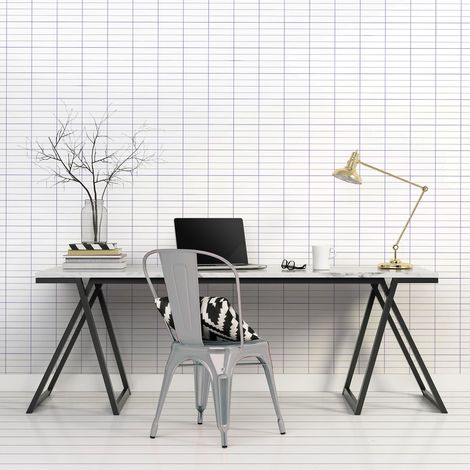 Papier peint XXL intissé 270 cm X 250 cm, ligne de cahier géante, décoration murale pour intérieur. (1/3)