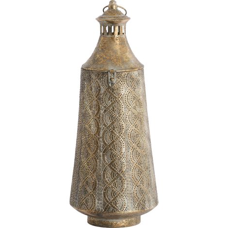 Light & Living portavelas pequeño SANYA marrón dorado – Ø21x45 cm