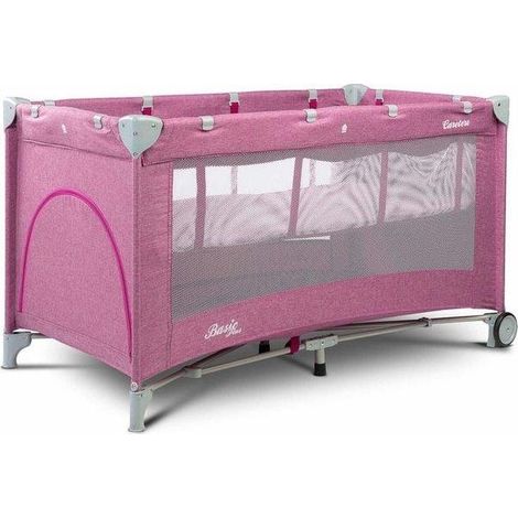Caretero Basic Plus Cuna de viaje pastel cómoda y segura (1/3)
