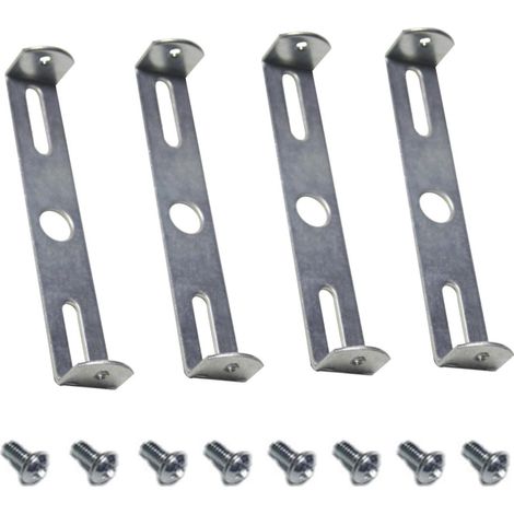 4 supports de plafond robustes de 105 mm pour luminaires, avec outils de fixation et cache-vis - dwdz p (1/4)