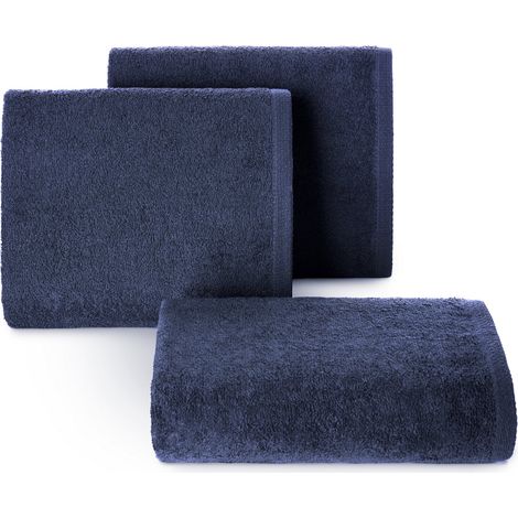 ASCIUGAMANO DA BAGNO EUROFIRANY CLASSICO IN COTONE SMOOTH1 50X100CM BLU NAVY (1/5)