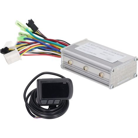 Contrôleur Brushless 15A 36V/48V avec Écran LCD et USB pour Vélo Électrique 250W-350W