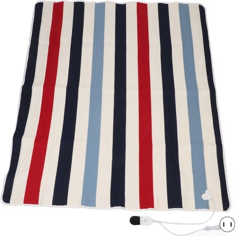 Tapis chauffant électrique 180x150cm pour deux personnes, séparément réglable, minuterie, étanche, 110-240V avec prise américaine. (1/5)