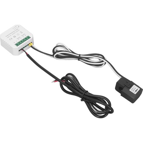 Compteur d'énergie WiFi intelligent 90-250VAC, moniteur de consommation en temps réel avec commande à distance via application, mesureur électrique pour usage domestique ou professionnel. (1/5)