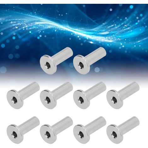 10 Pièces Manchons Protecteurs en Acier Inoxydable Haute Résistance Anti-Fatigue Imperméable pour Câbles de Garde-Corps 1/8"