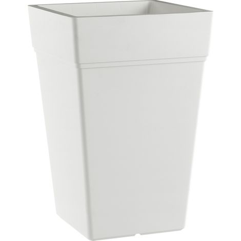 Vaso quadrato bianco 38x38 cm h 80 mod. Stalk (1/4)