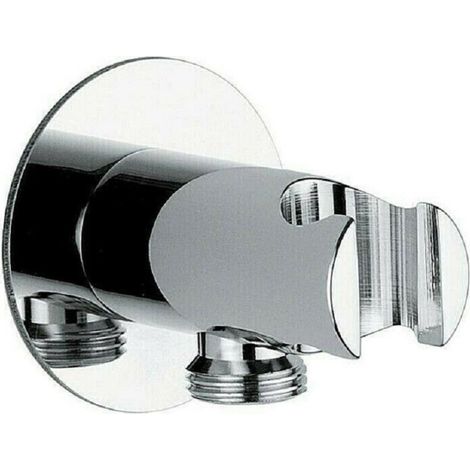 Trade Shop - Desviador De Pared Salida Agua ½ Soporte Para Ducha Latón Pulido Cromado -