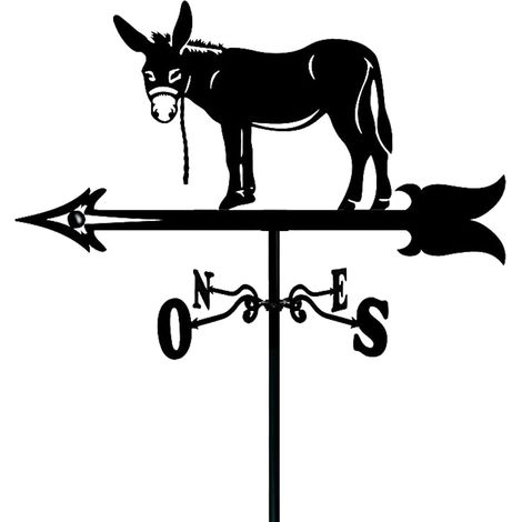 Girouette en Fer pour décoration de Jardin Fairy Bigfoot Donkey, girouette Vintage pour indicateur de Direction (1/5)