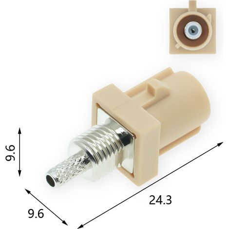 FAKRA Short Body Male Housing Type I Bus Connector SMB-J-1.5 High-Definition RF GPS Connector (1/4)