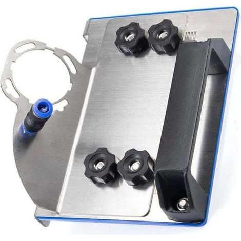 Support Pour Meuleuse D'angle - Guide De Coupe À 45° En Acier Inoxydable - Pour Carrelage Bois Métal - Compatible Meuleuses 100 Mm - 1 Pièce (1/2)