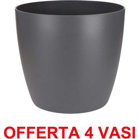 ELHO OFFERTA 4 VASO BRUSSELS ROUND MINI 12,5CM ANTRACITE