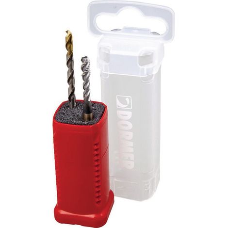 Juego de machos de roscar para máquina n. ° 1 BN L001 M3 Caja de plástico HSS-E PM de 2 piezas DORMER