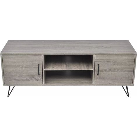 Mueble de TV/aparador de diseño práctico 120 cm gris 2502259