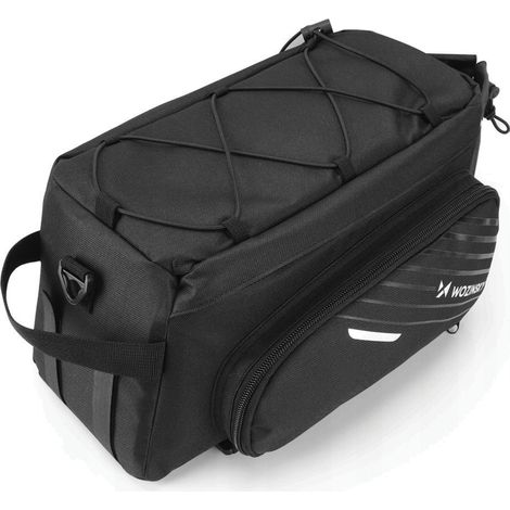 Borsa laterale da portapacchi Wozinsky con tracolla, 9 litri (copertura antipioggia inclusa), nera (WBB22BK)