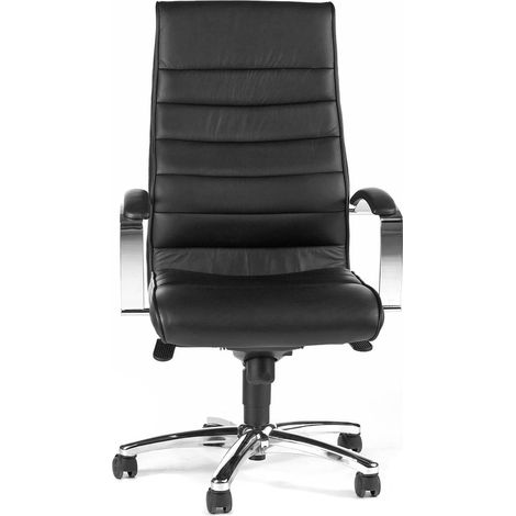 Chefsessel Leder/Kunstleder schwarz mit Knie-Wipptechnik 440-520 mm TOPSTAR (1/5)