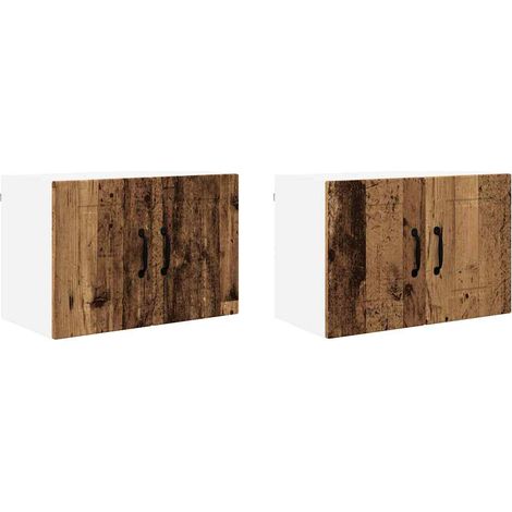Meuble mural de cuisine,Armoire de cuisine 2 pcs Bois Ancien 60 x 31 x 40 cm CFW32624 (1/5)