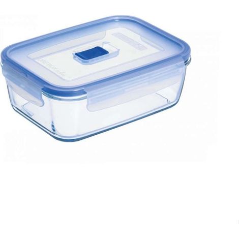 Rechteckiger Aufbewahrungsbehälter Purebox mit Glasdeckel 20x15 cm 122 cl