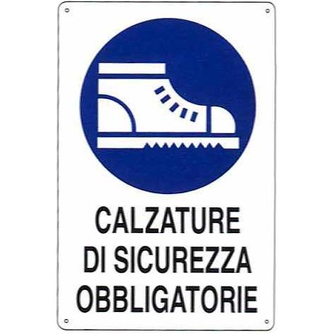Cartello Calzature Sicurezza 20X 30 Alluminio (1/3)