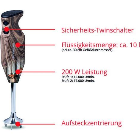 Küchenroboter esge-zauberstab zauberstab design edition 2 Geschwindigkeiten 17000 U/min