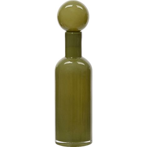 Vaso in vetro verde h. 38cm x dia 10cm