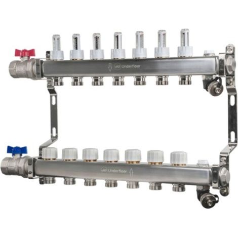 John Guest Speedfit UFH Euroconus Manifold BVAL 7 Port - JGUFHMAN7E For Heating