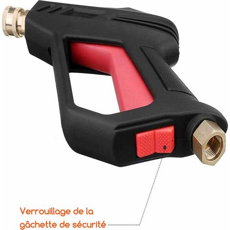 Hochdruckpistolen-Reinigungsset, 4000 PSI, 30 l/min Durchflussrate. Kompatibel mit Benzin- und Elektro-Hochdruckreinigern. Enthält 5 Düsen und Adapter. (1/4)